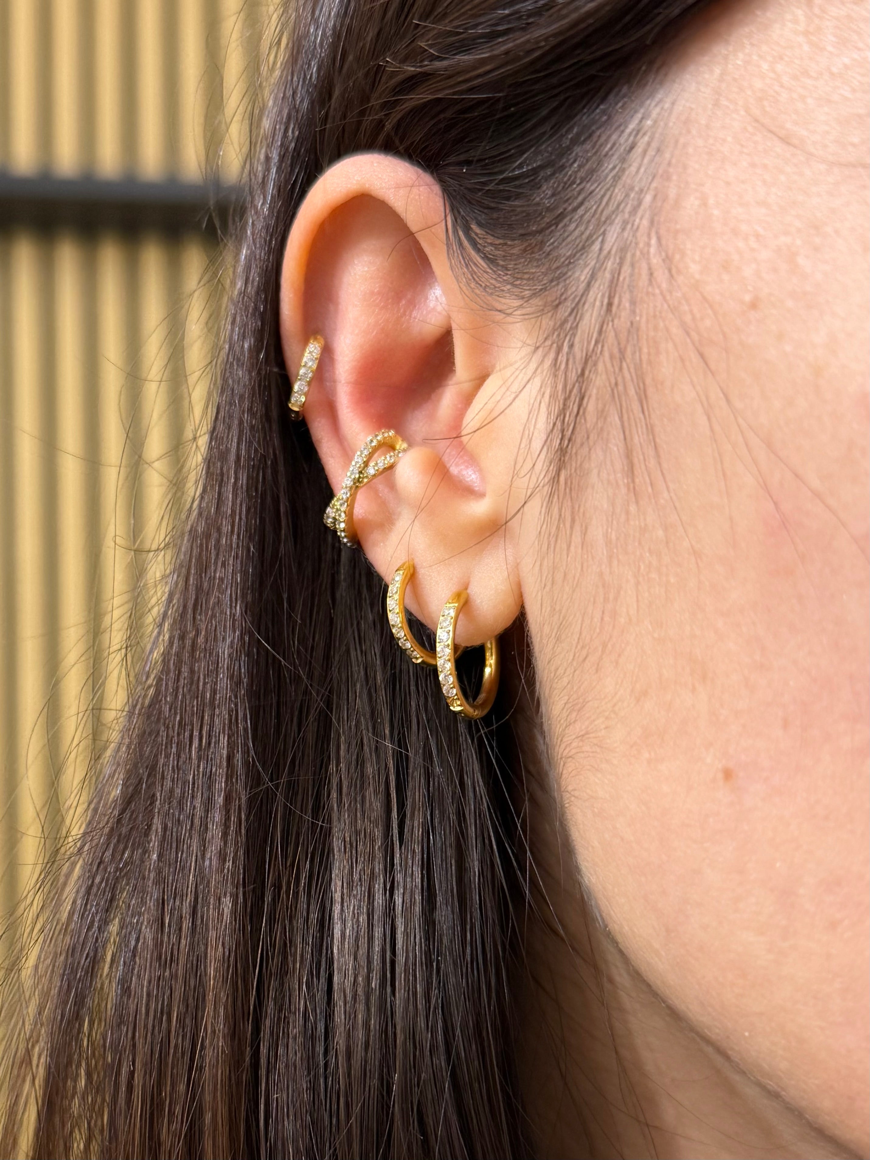 Ear Cuff Incrocio zirconato